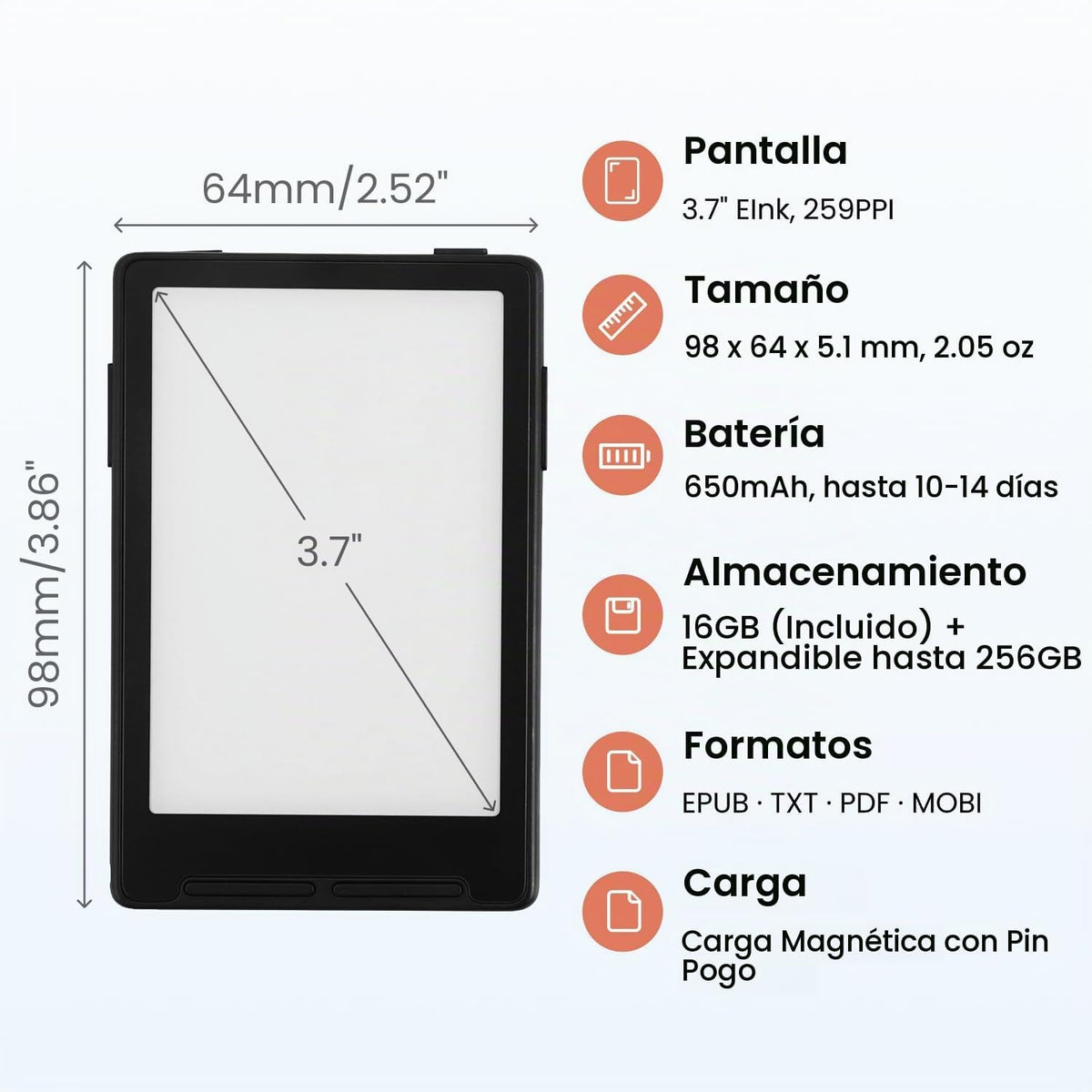 XTEINK X3 - Lector de libros electrónicos de bolsillo con tinta ele...