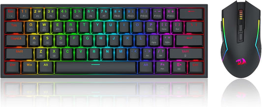 Redragon Teclado inalámbrico para juegos S144 Combo, K617 PRO 60% +...