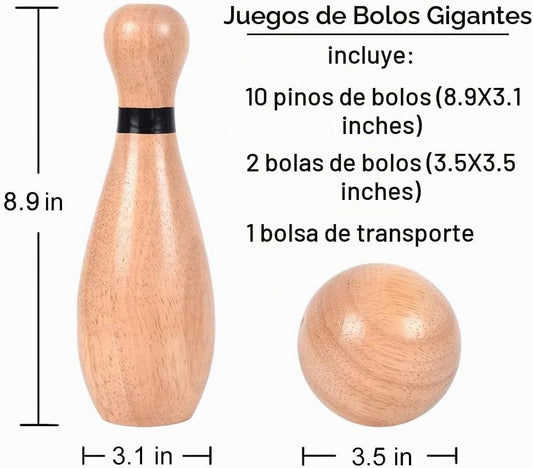 Long game NI-ROU - Juego de bolos de césped gigante para exteriores...