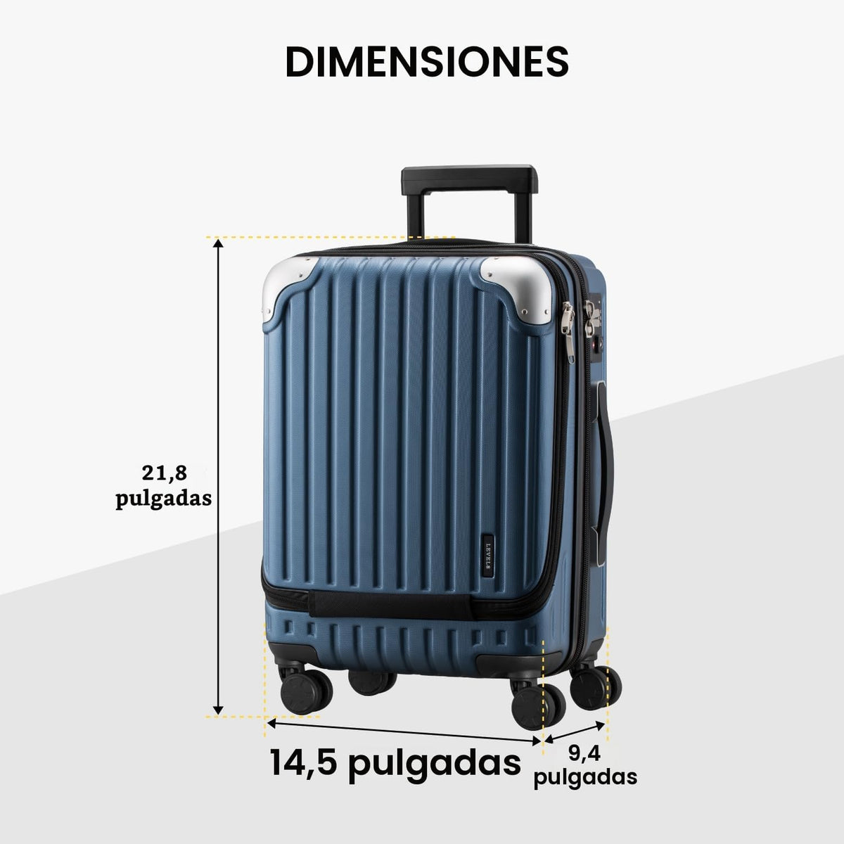 LEVEL8 Equipaje Grace, Azul \/ Patchwork, 20 pulgadas, Grace | Bols...