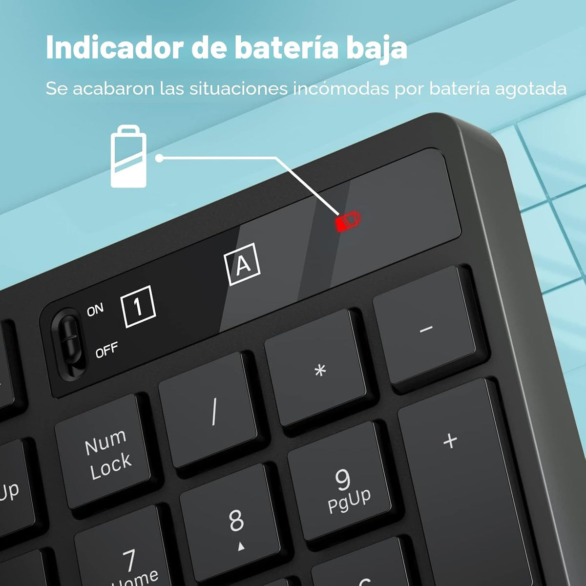Lovaky - Combo de teclado y mouse inalámbricos, teclado ergonómico...