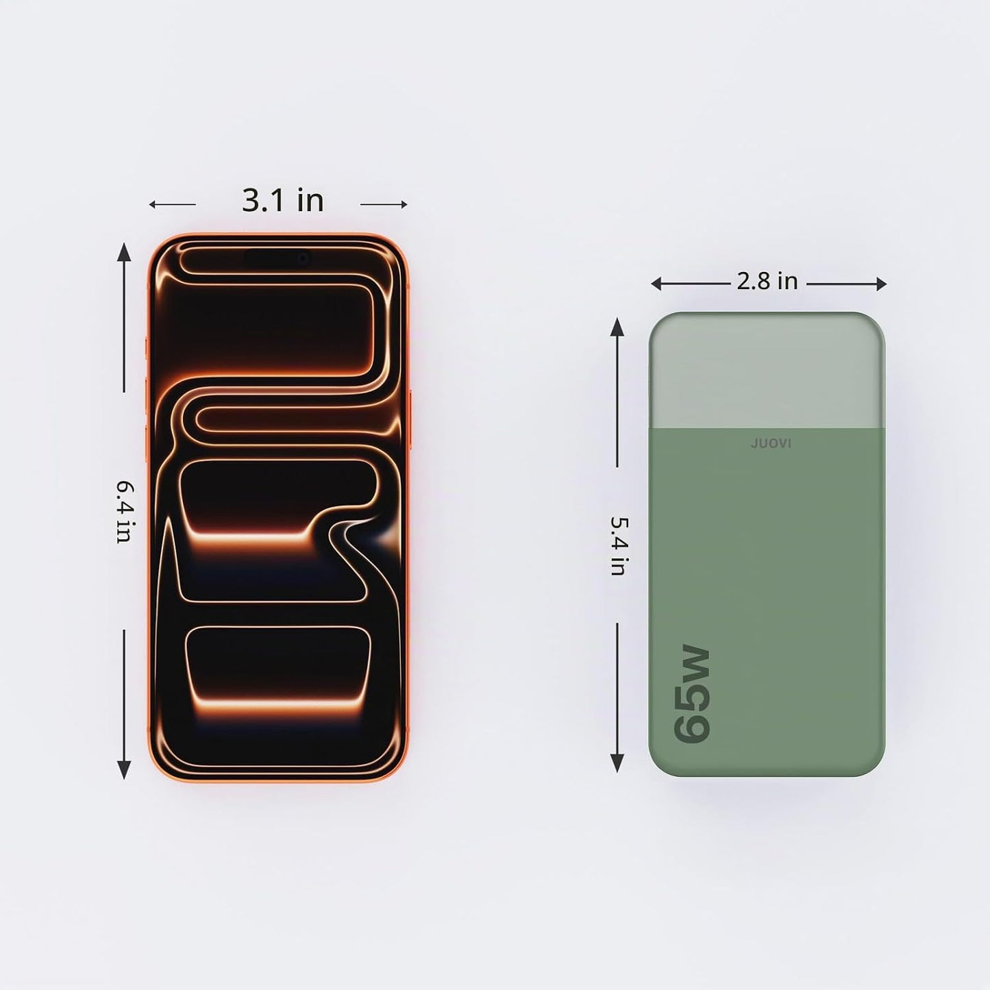 JUOVI Cargador portátil de 65 W para portátil Power Bank 20000mAh |...