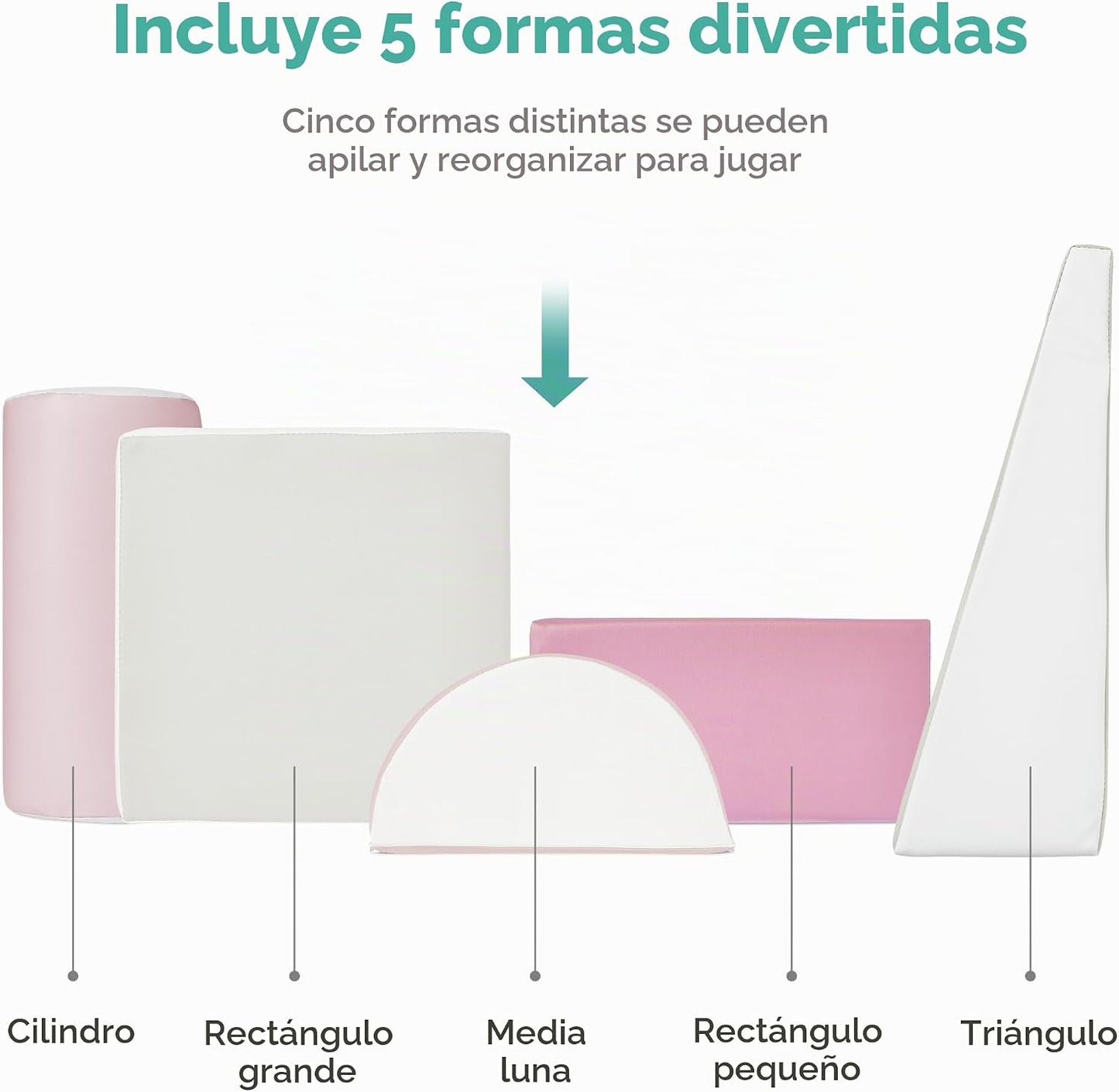 Best Choice Products 5 piezas de bloques de espuma suave para niños...