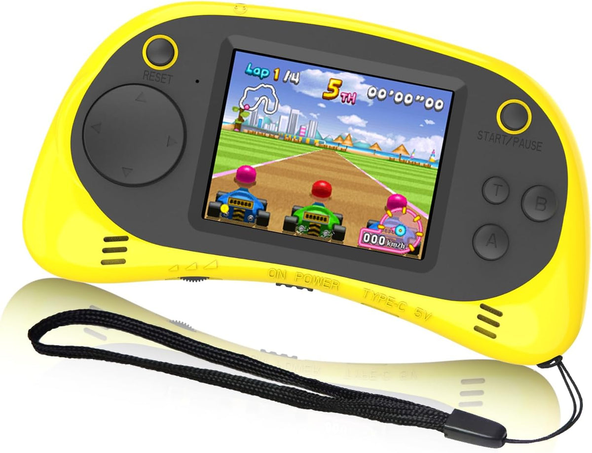 EASEGMER Juegos electrónicos portátiles de 16 bits para niños con 2...