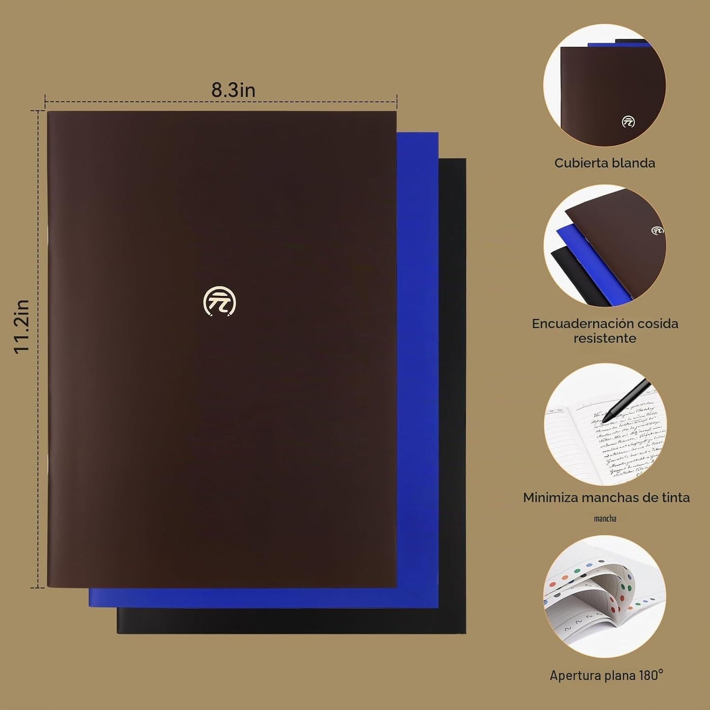 Yuan Sync Smart Pen y juego de cuadernos digitales (paquete de 3 A4...