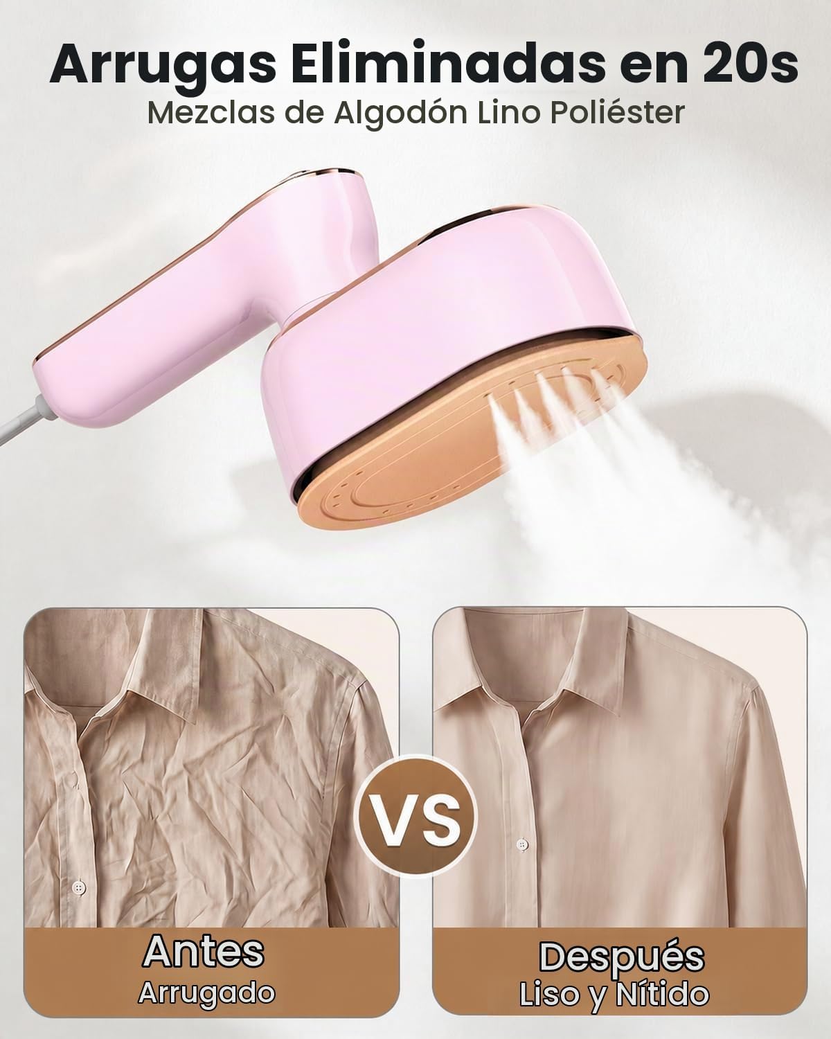 Vaporizador de hierro para ropa, vaporizador de ropa de viaje con m...