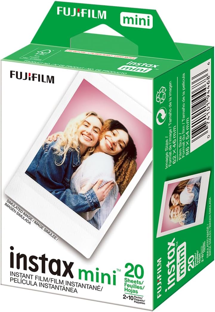 Fujifilm Instax Mini Evo - Cámara de película instantánea, color ne...