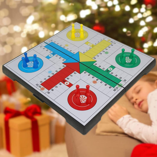 KOKOSUN Ludo - Juego de mesa de juego de 9.5 pulgadas, juego de est...