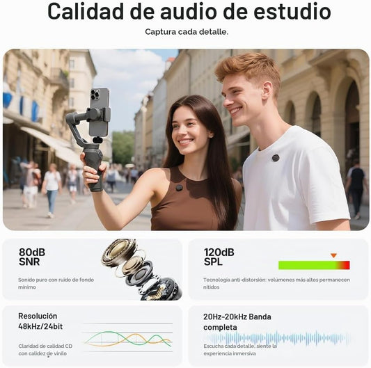 MAONO Micrófono inalámbrico Lavalier para iPhone 17\/16\/15\/Androi...