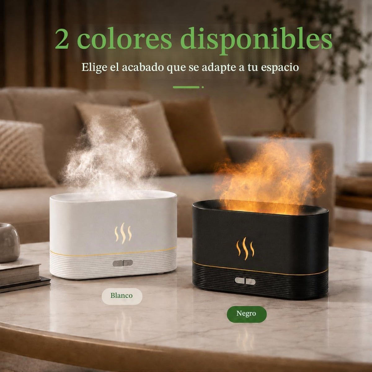Difusor de Aire en Forma de Llama Humidificador, Difusor de Aroma M...