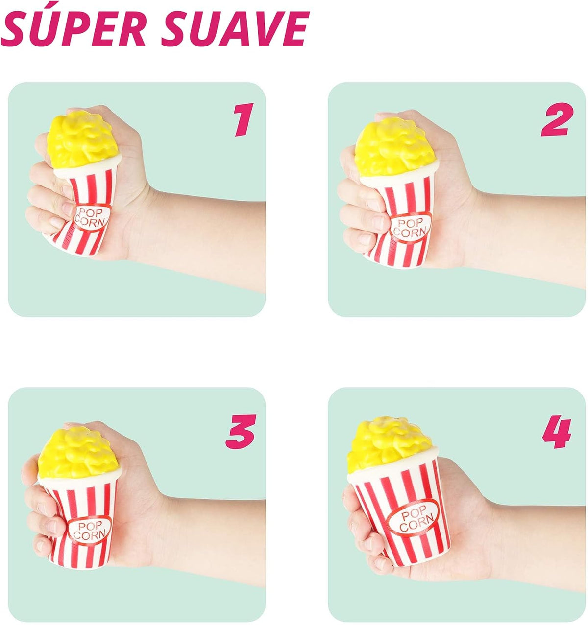 Slow Rising Jumbo Squishies - Paquete de 9 juguetes suaves Kawaii S...