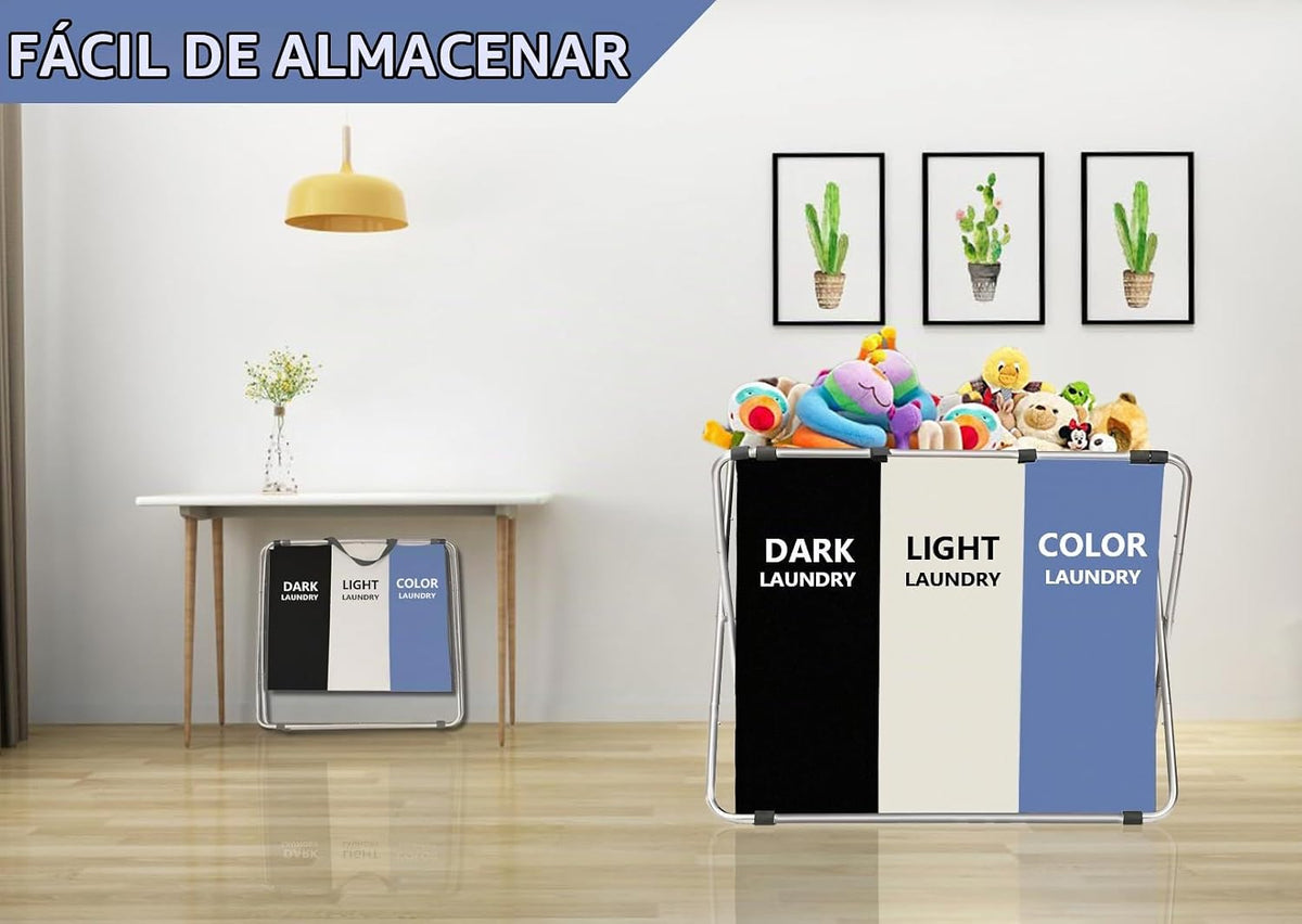 Paquete de 1 cesta grande para la lavandería, impermeable, cesta de...