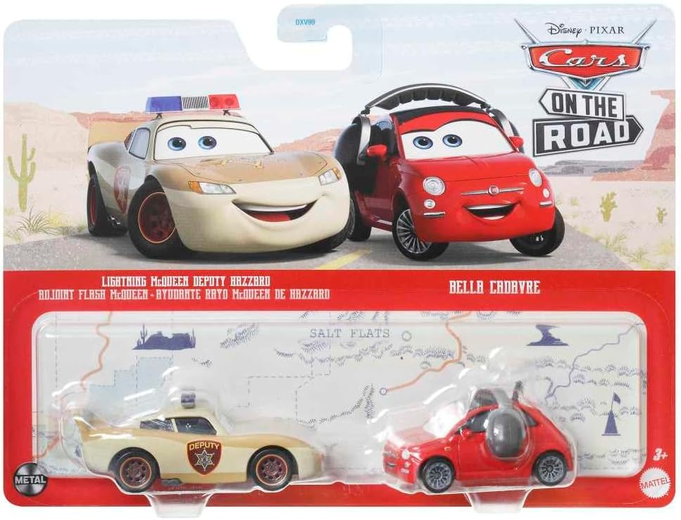 Disney Pixar Cars Rayo McQueen Diputado Hazzard y Bella Cadavre