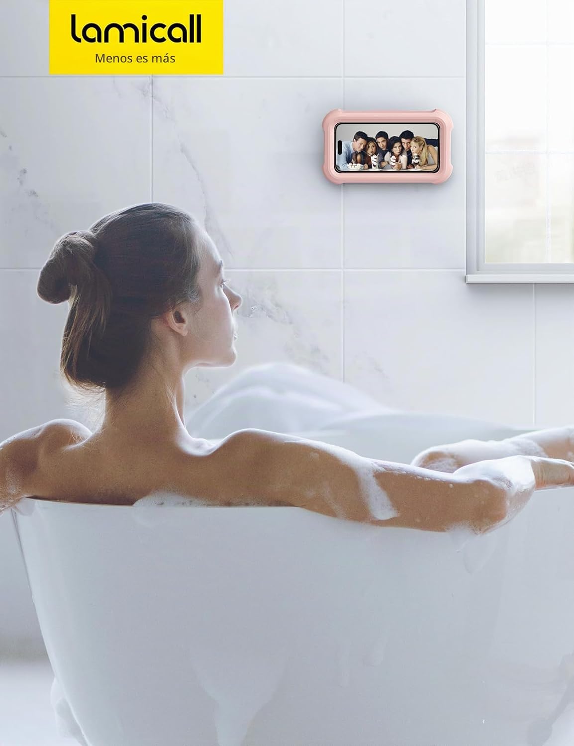 Lamicall Soporte impermeable para teléfono de ducha \u2013 Accesori...