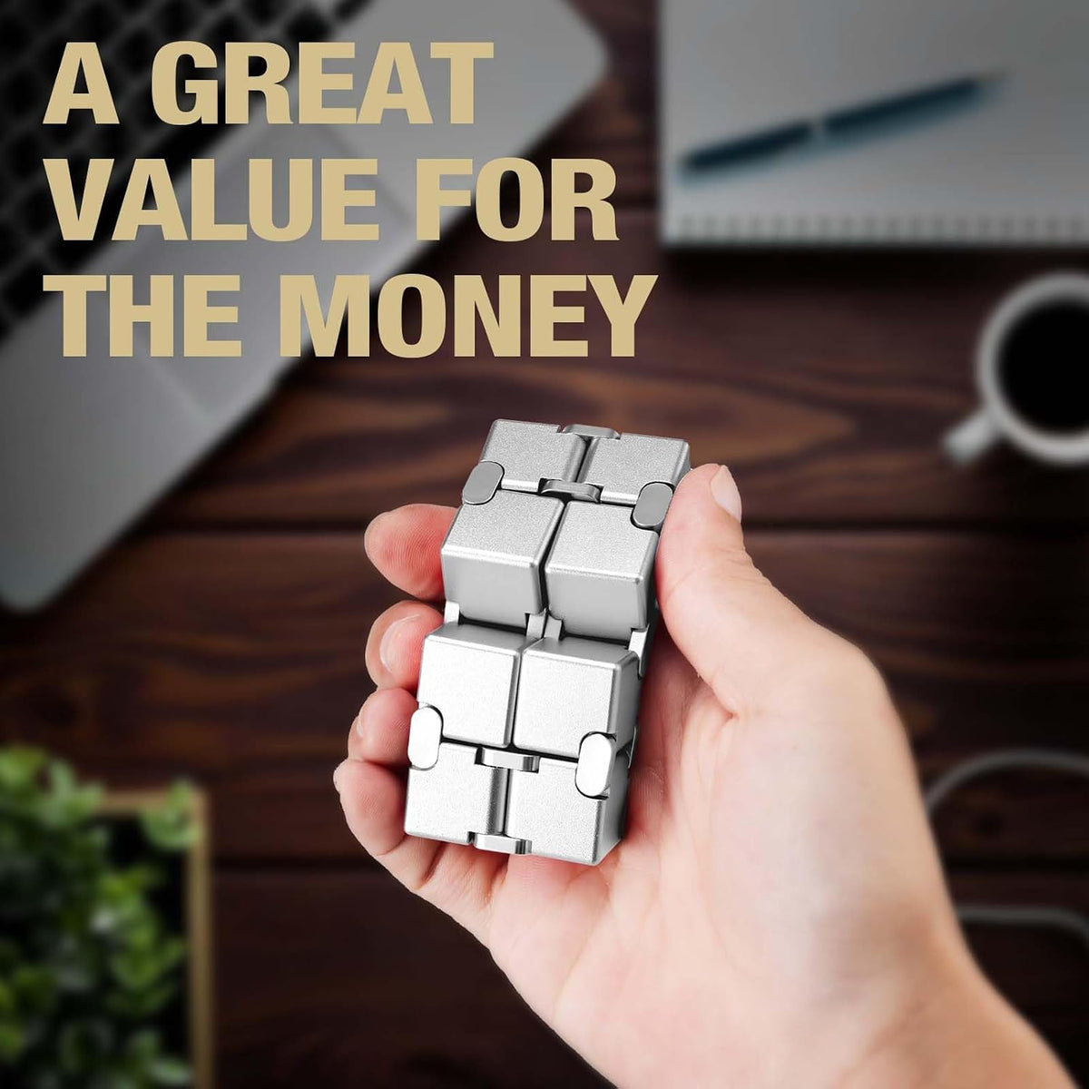 Cubo infinito de metal para adultos, juguete genial para el hogar,...