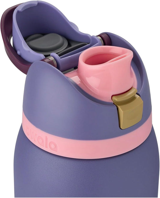 Owala FreeSip - Botella de agua de acero inoxidable, Blue Jay, 32 o...