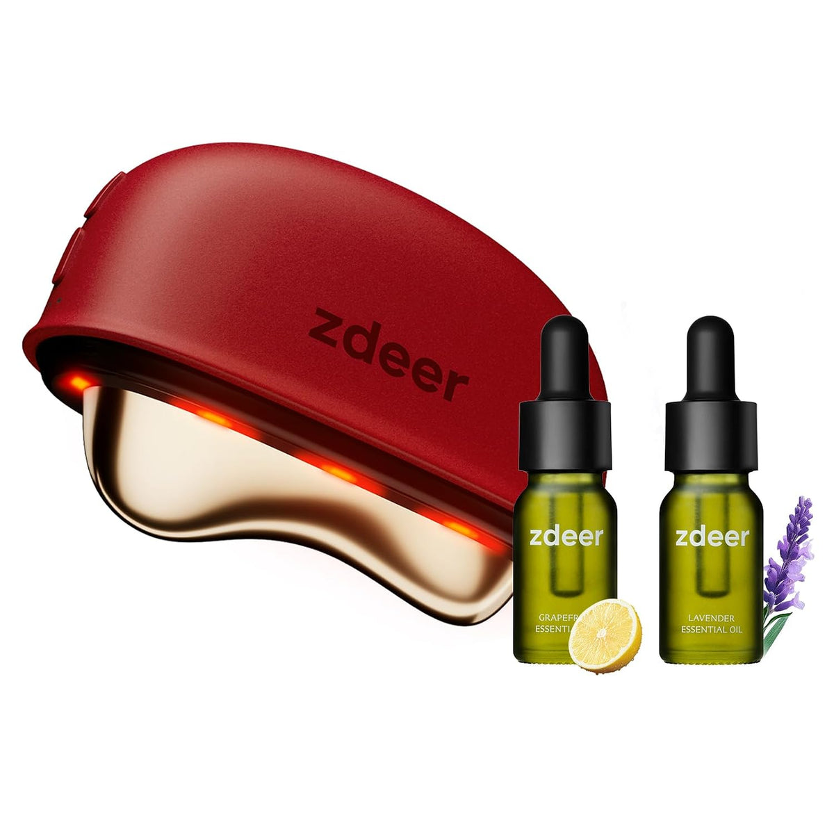 ZDEER Terapia de luz roja LED para masajeador facial y cuello, disp...