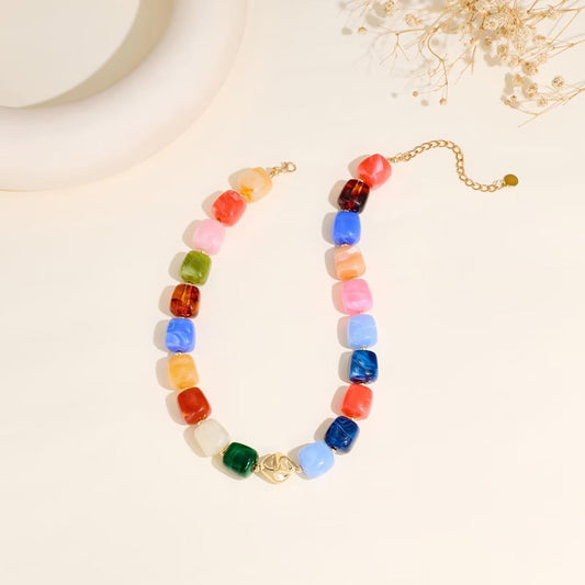Zhuozatrfa Collares gruesos coloridos para mujer, multicolor, grand...