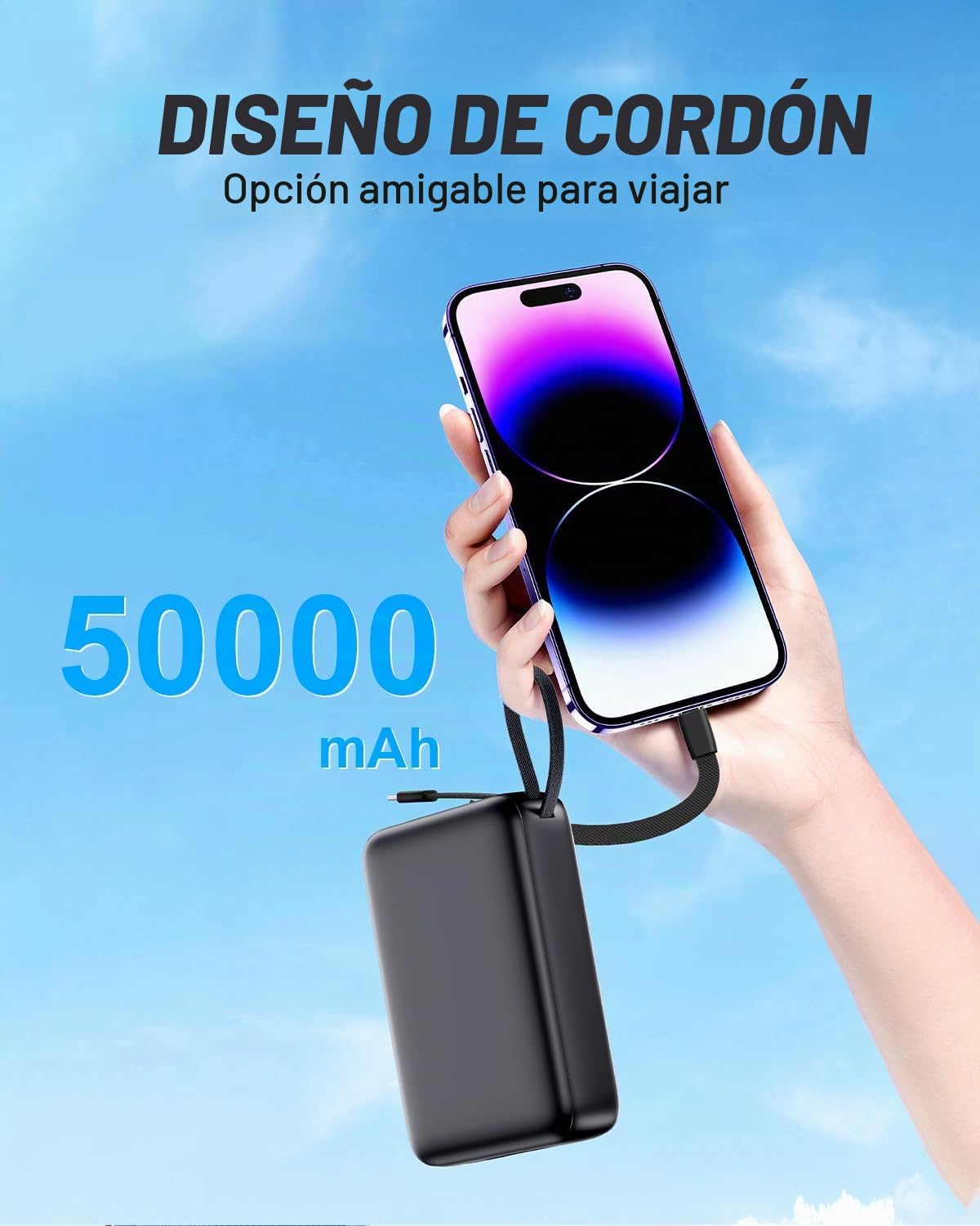 Cargador portátil 50000mAh, PD22.5W Banco de energía de carga rápid...