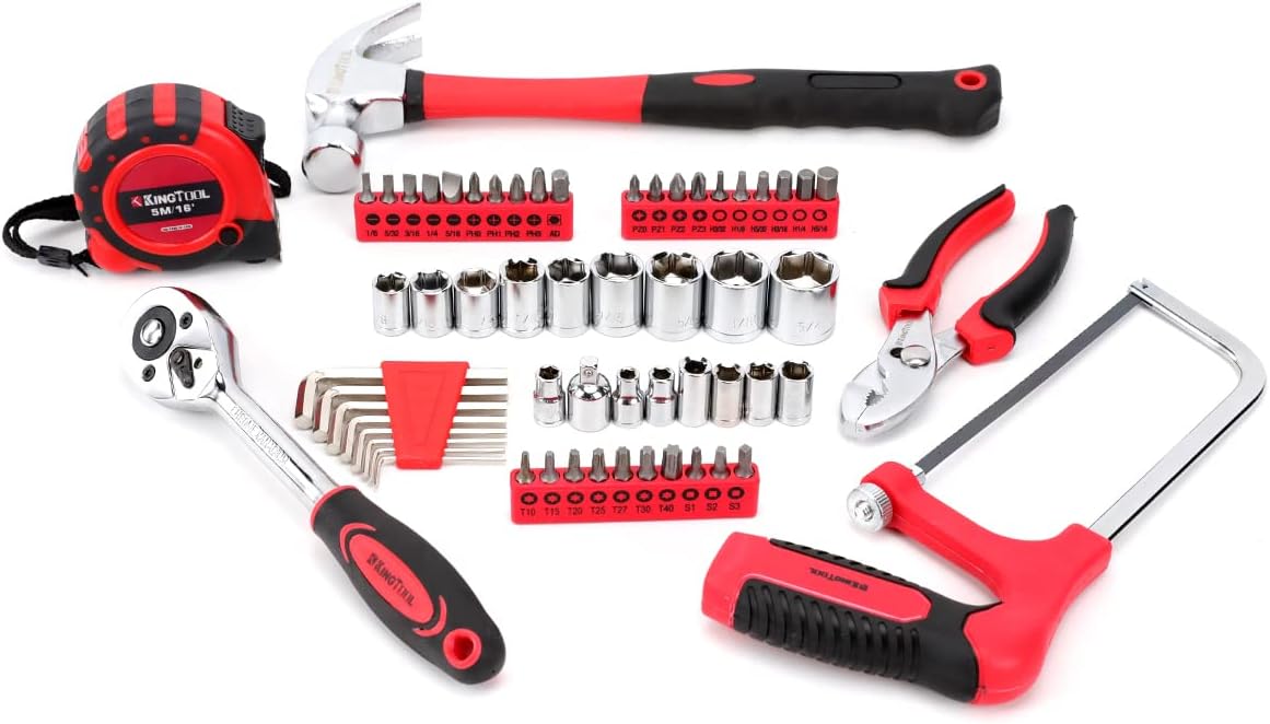 KingTool - Kit de herramientas mecánicas de reparación general para...