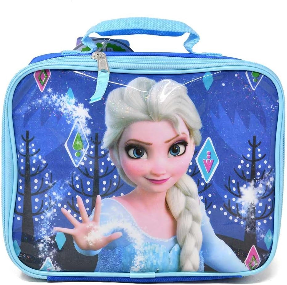 Bioworld Lonchera aislada para niños con asa \u2013 Frozen Elsa bol...