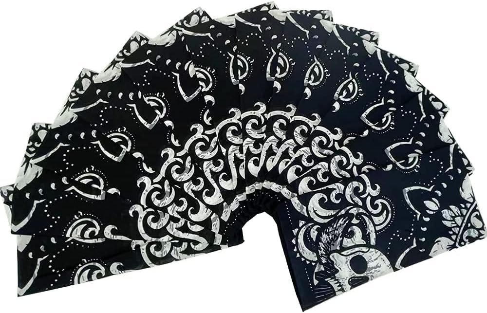 Vamqor - 12 unidades de pañuelos para mujer y hombre, 100% algodón,...