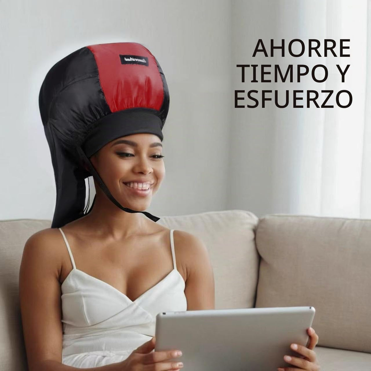 Secador de Pelo con Gorro, Difusor de Pelo Ideal para Cabello Rizad...