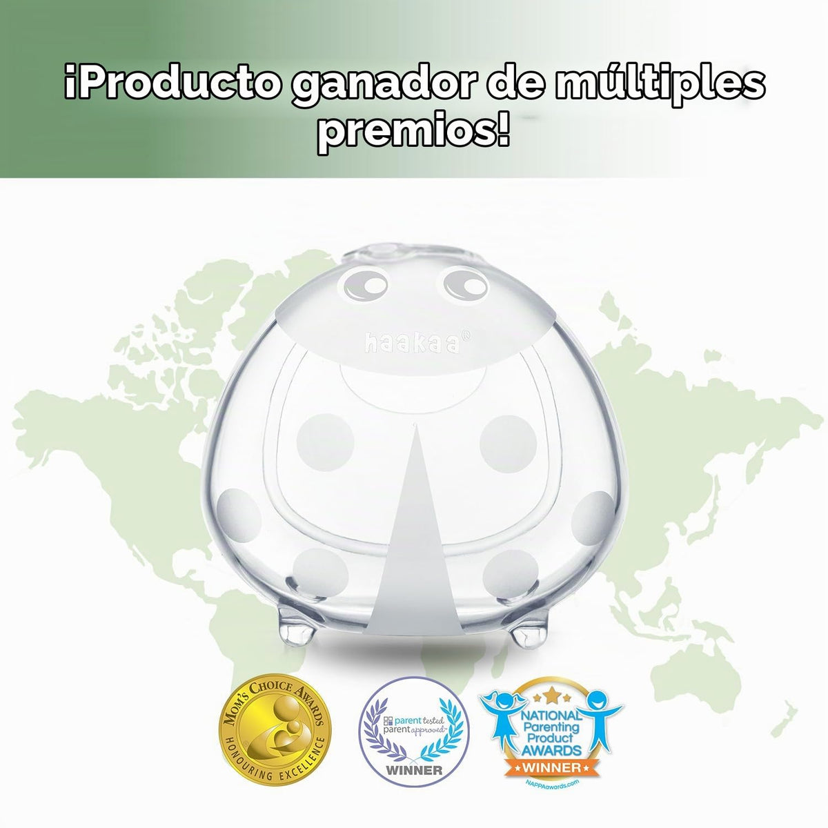 haakaa Ladybug - Recogedora de leche materna, conchas de leche para...