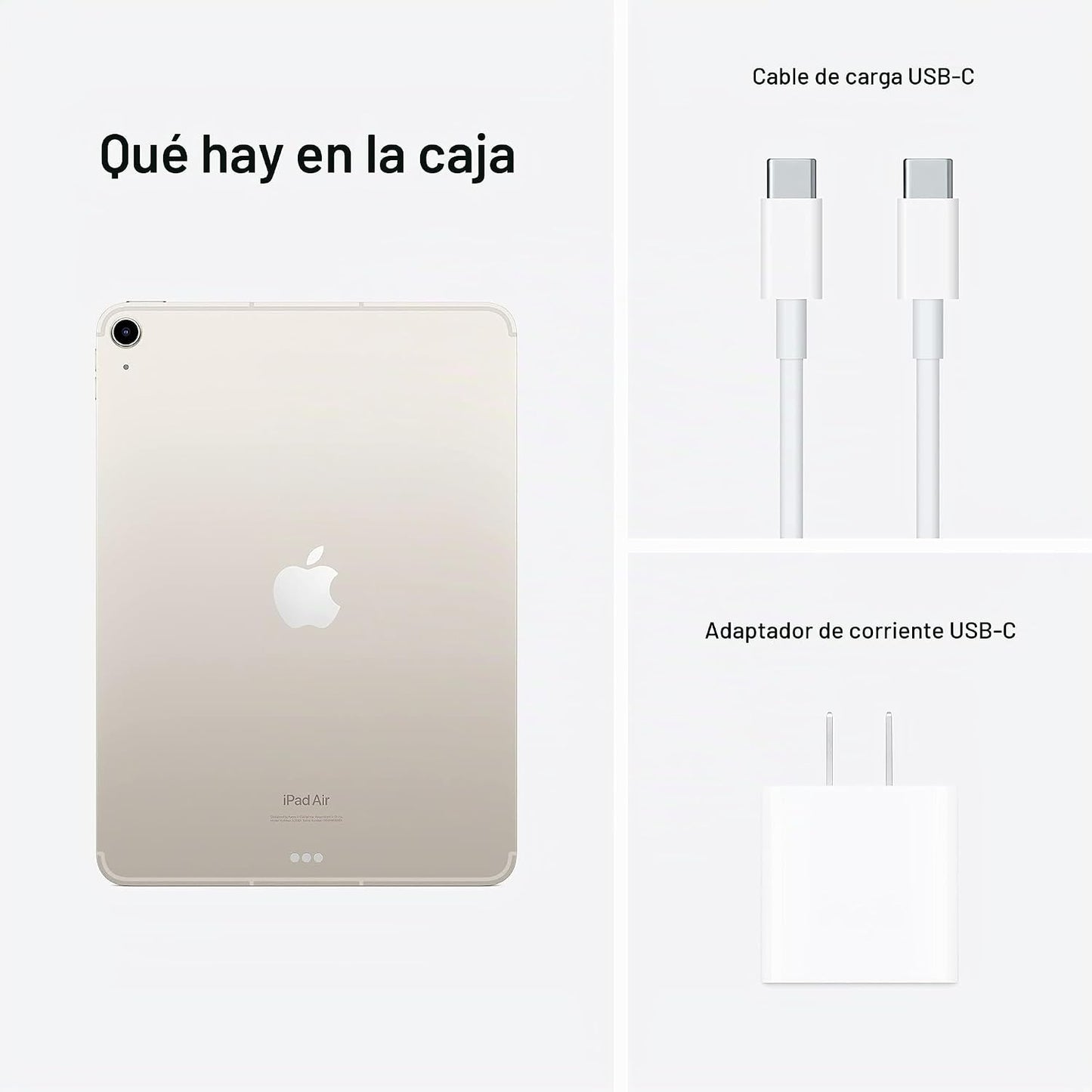 Apple iPad Air de 10.9 pulgadas, Wi-Fi + celular, 64 GB, luz estela...