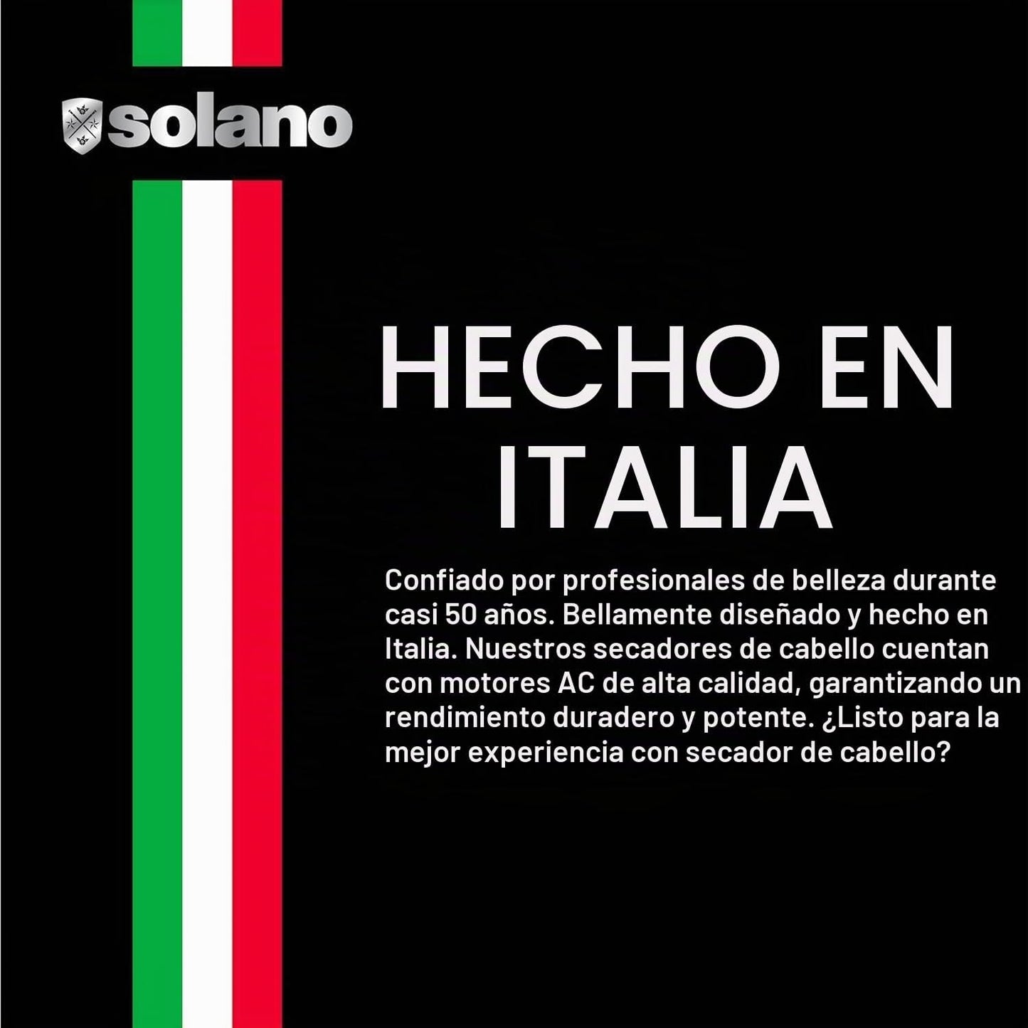 Solano Vero Rosso - Secador de pelo iónico de cerámica de 1600 W, t...