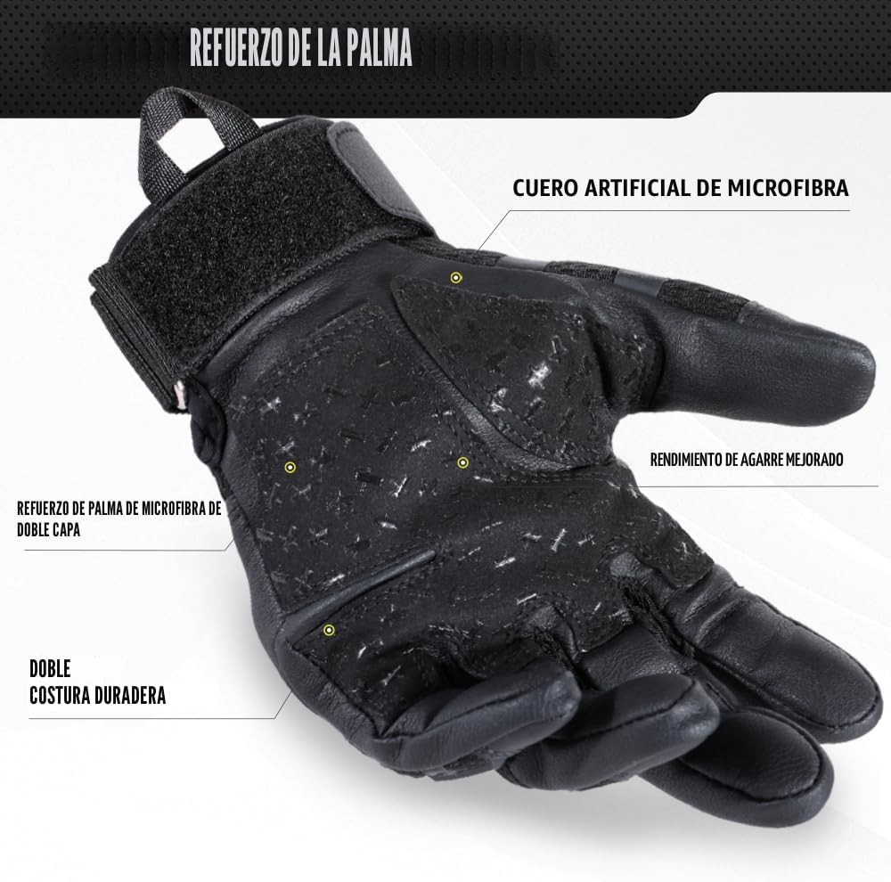 WTACTFUL Guantes tácticos para hombre y mujer, palma reforzada con...