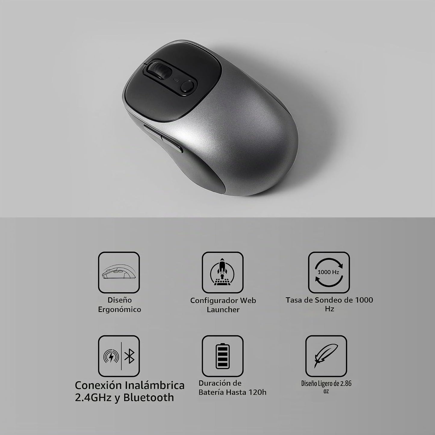 Keychron Combo de teclado y mouse inalámbricos B6 Pro, escritura si...