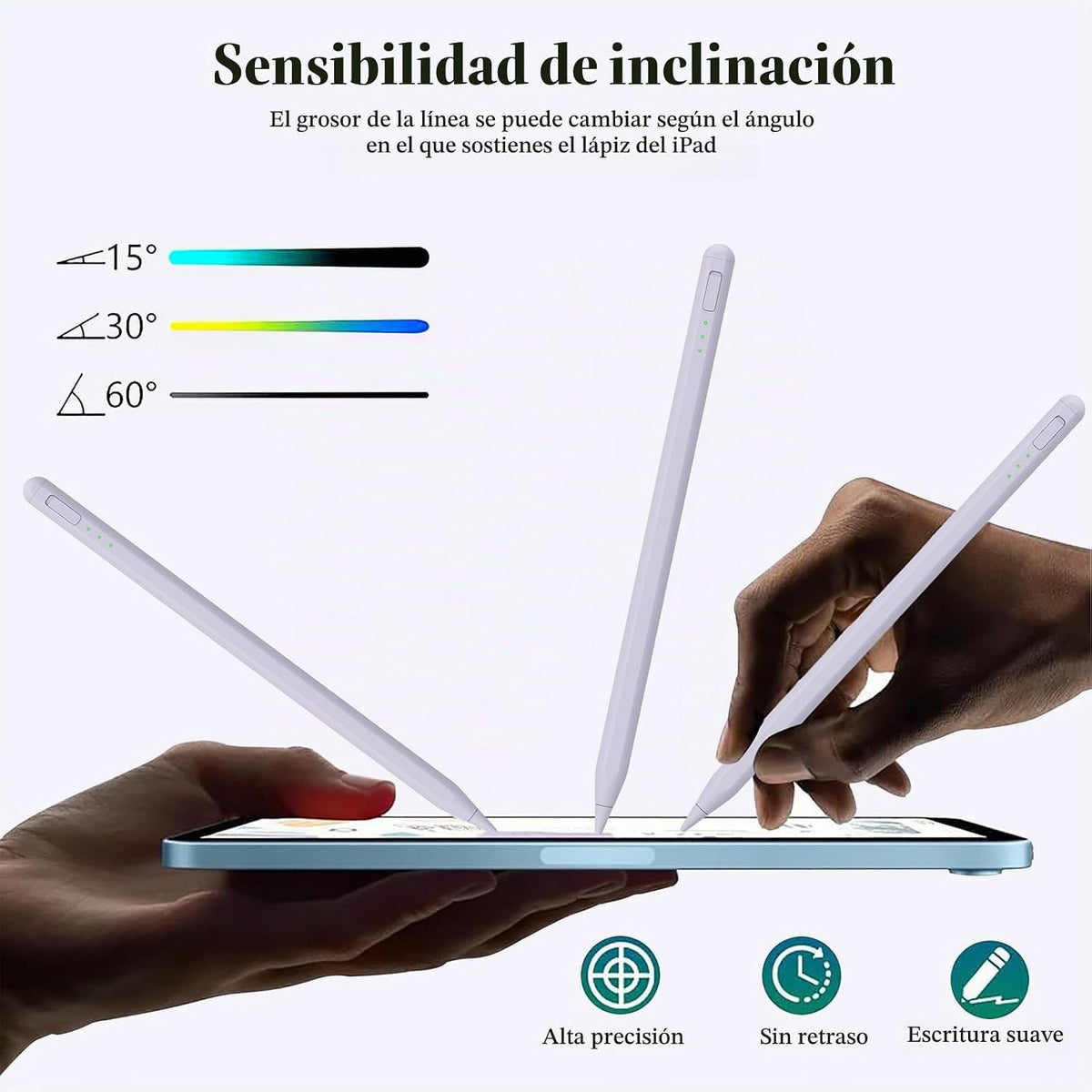 Pluma táctil para iPad 11 y 10ª generación, carga 14 minutos más rá...