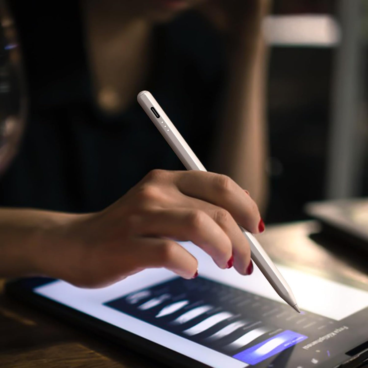 Lápiz óptico para iPad, carga rápida 13 minutos para Apple iPad Pen...