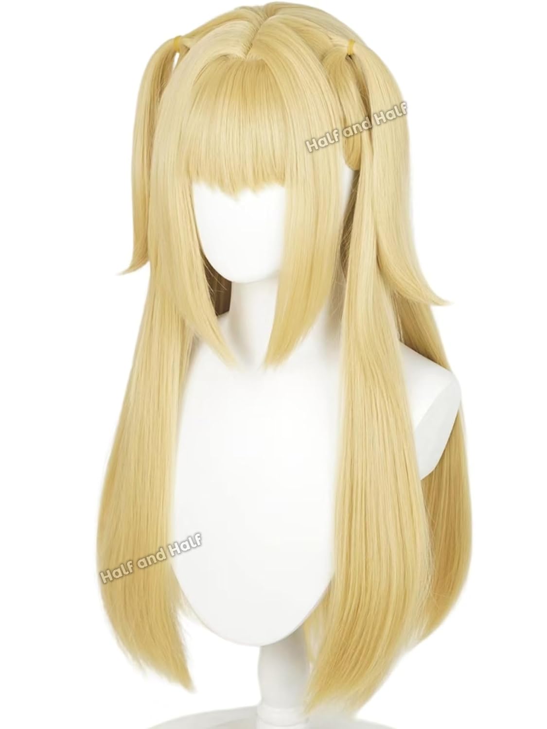 MisaAmane - Peluca larga para cosplay, peluca rubia de anime con fl...