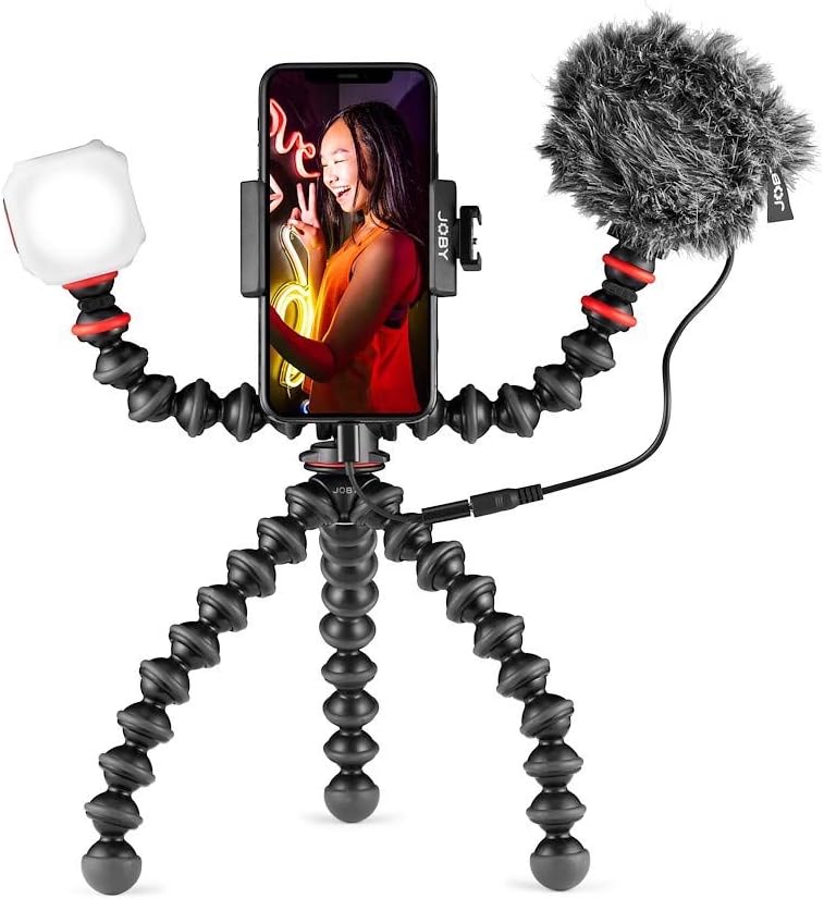 JOBY GorillaPod - Kit de vlogging móvil (plataforma de teléfono int...