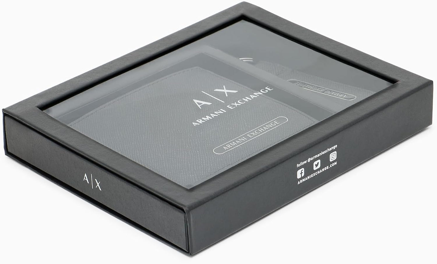 Armani Exchange Juego de regalo de cartera y llavero Milano para ho...