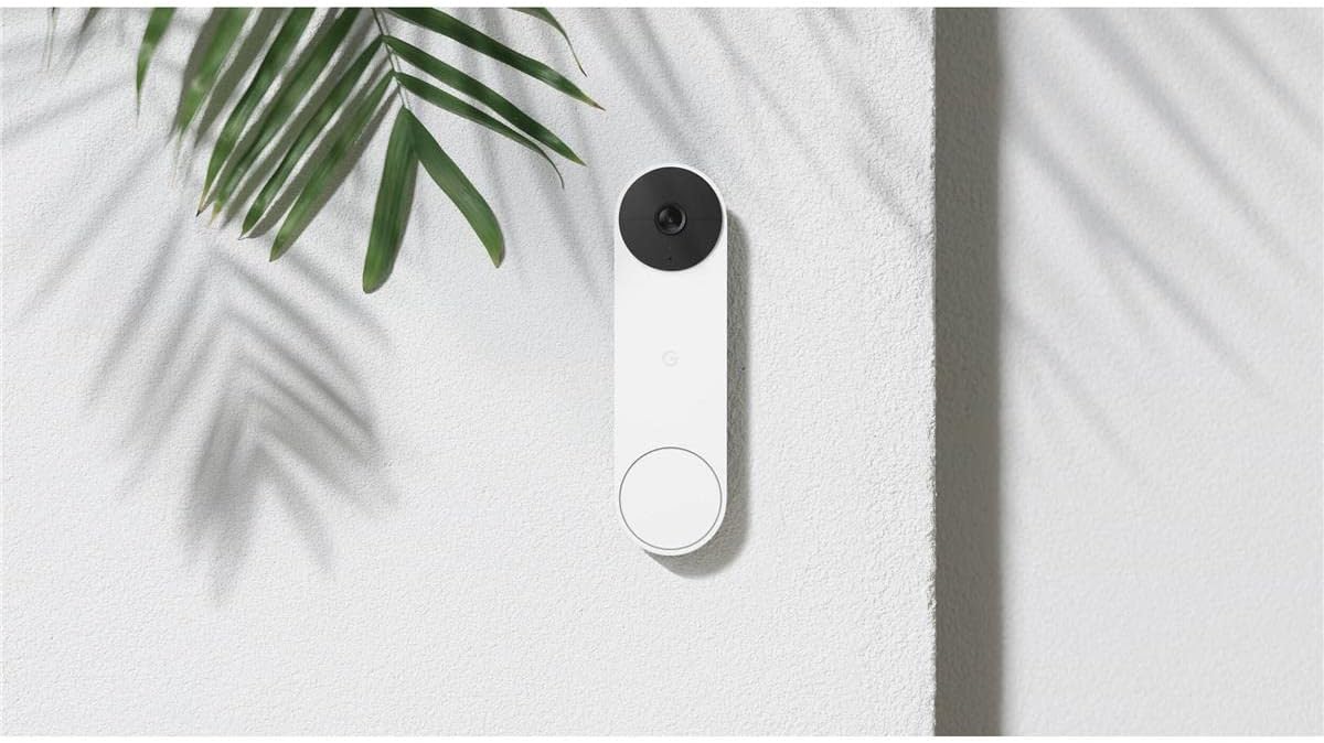 Google Nest Doorbell (Batería) - Nieve | Timbre de video con zoom d...