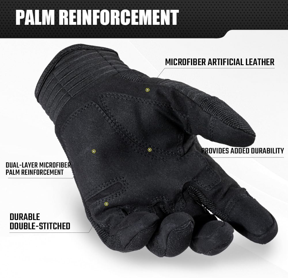 WTACTFUL Guantes tácticos para hombre y mujer, palma reforzada con...