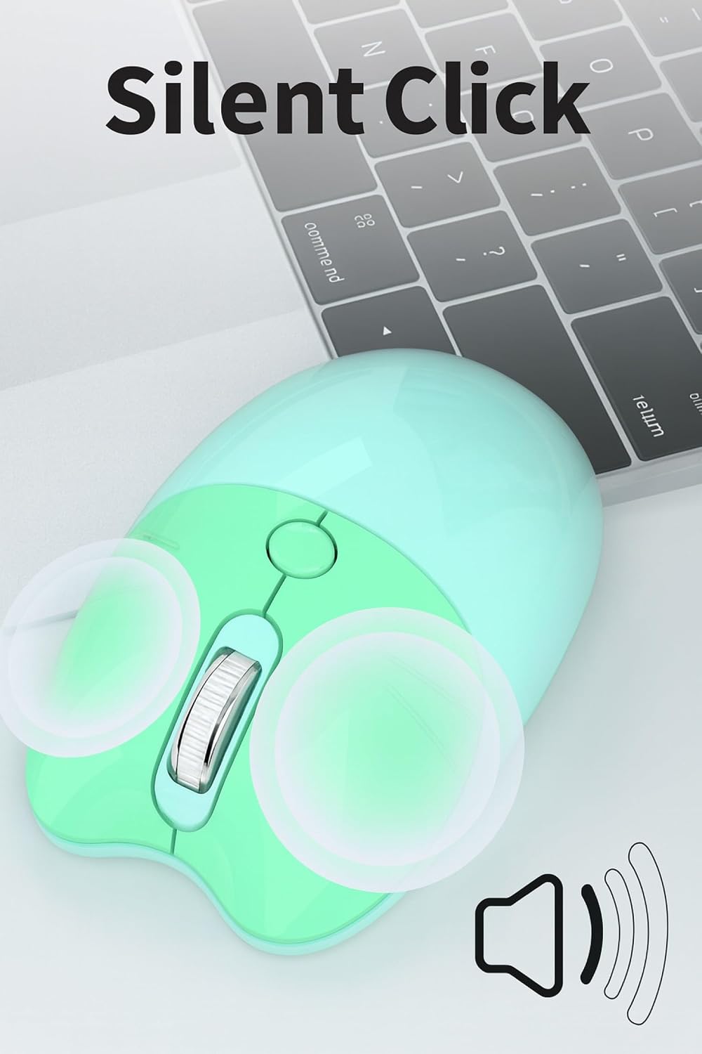 SaharaCase - Combo de teclado y mouse inalámbricos con clic silenci...