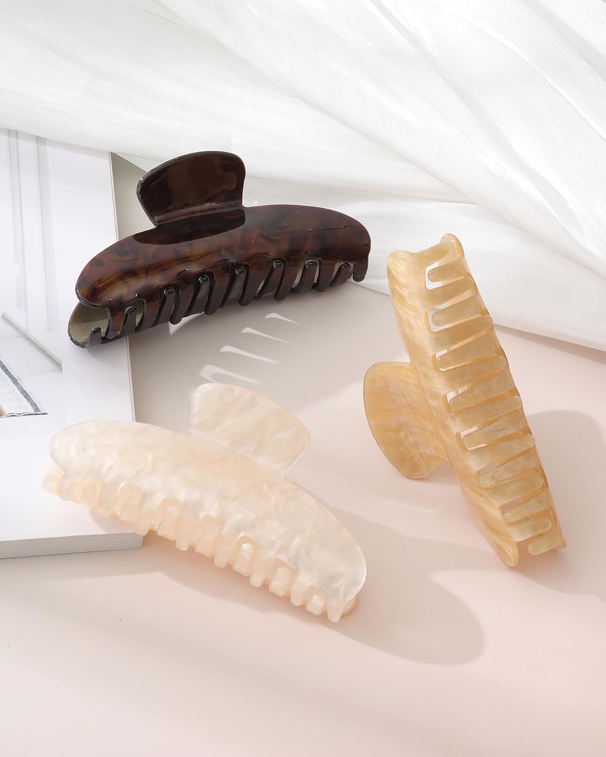 Molans 3PCS Pinzas Acrílicas para el Cabello para Mujeres - Pasador...