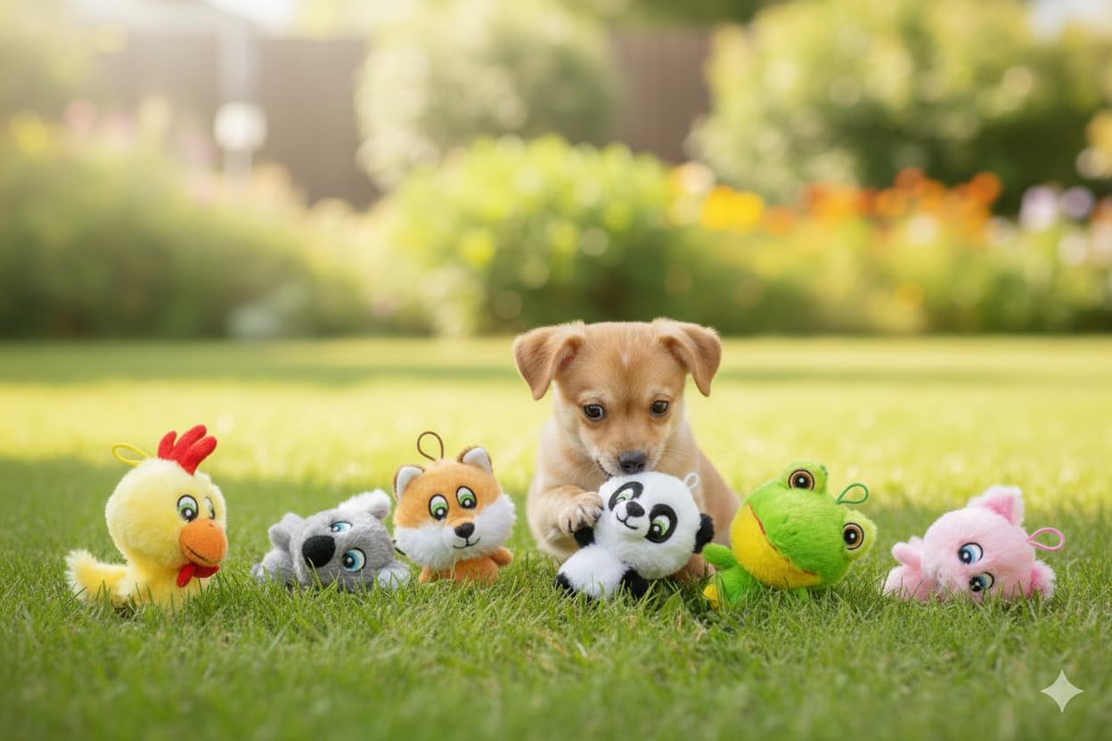 Multipet Knobby Noggins - Juguete de peluche para perros de 2.5 pul...