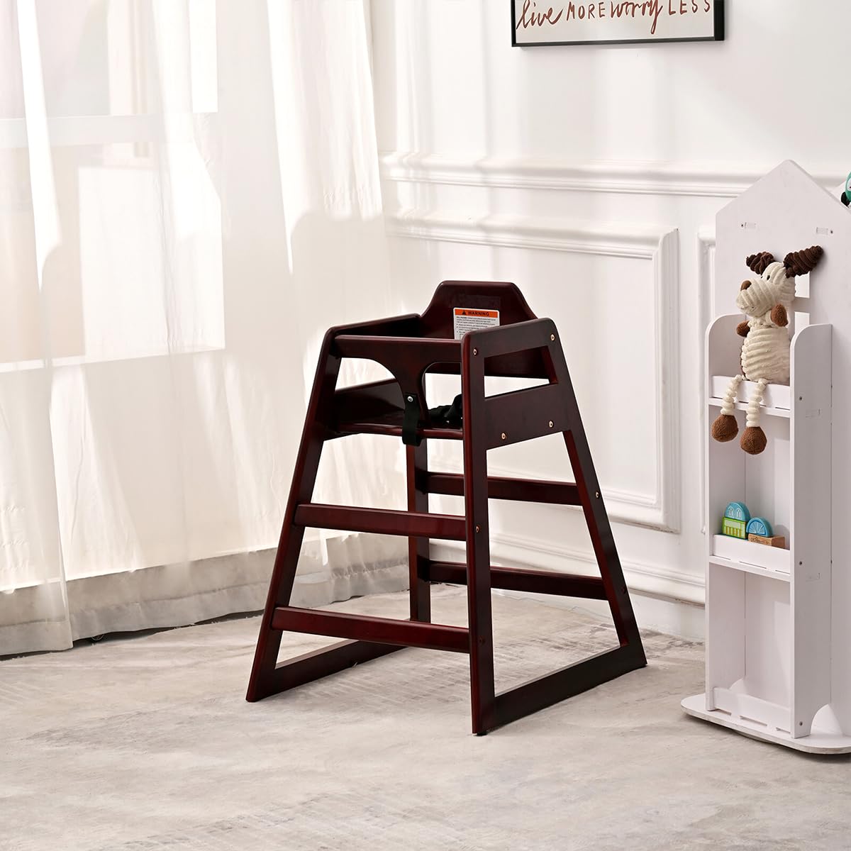 LZMS Trona de madera para bebés y niños pequeños | Asiento comercia...