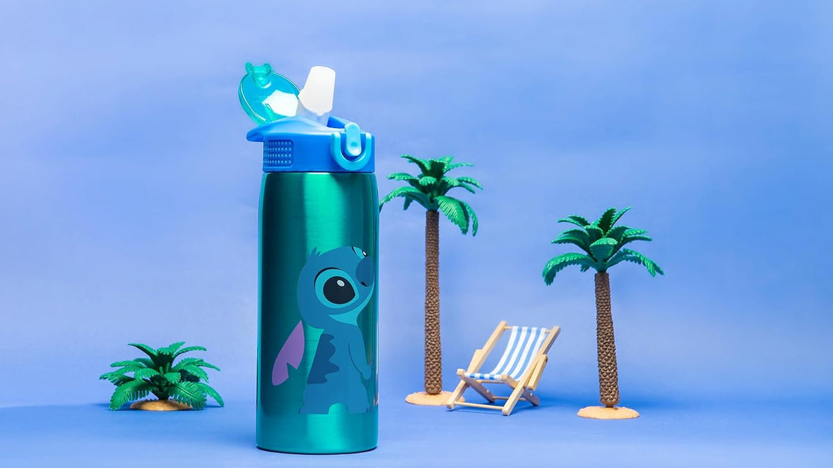 Zak Designs Disney Lilo and Stitch - Botella de agua para viajes y...