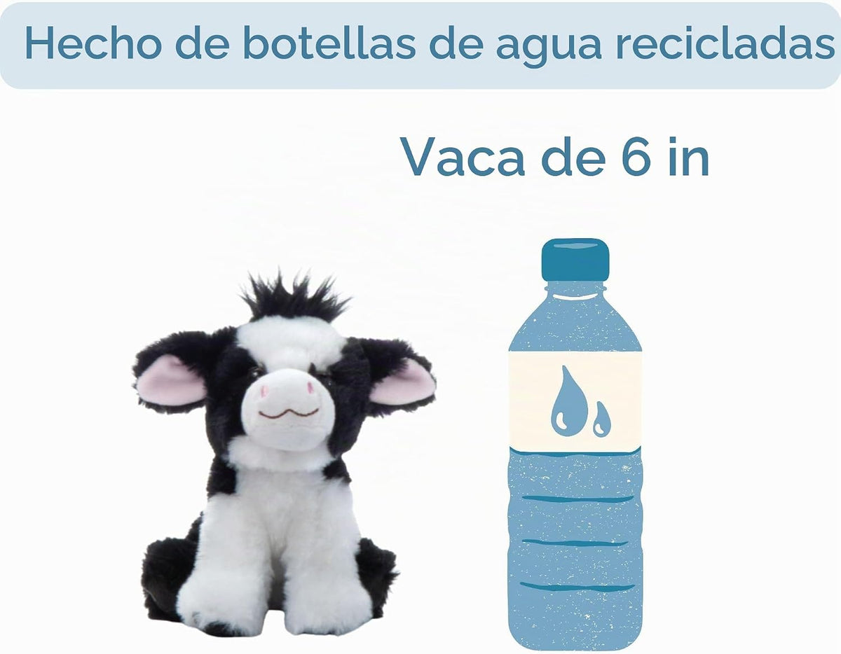 The Petting Zoo Peluche de vaca, Babiez, regalos para niños, 6 pulg...