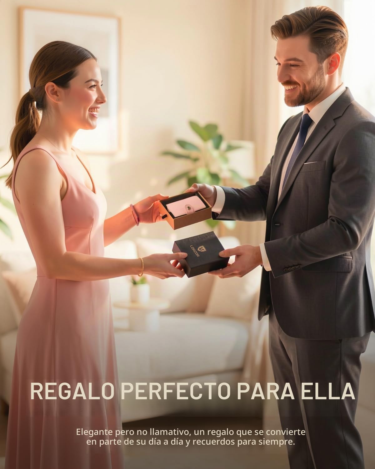 LORZOR Cartera de mujer con bloqueo RFID para mujer, tamaño pequeño...