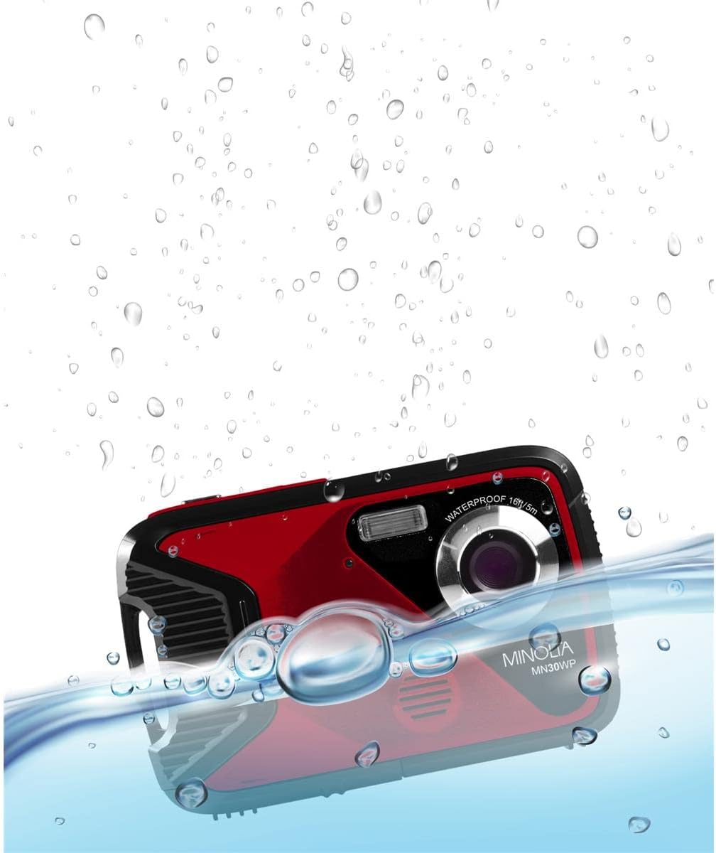 Minolta Cámara impermeable MN30WP, subacuática 16 pies, 21 MP, zoom...