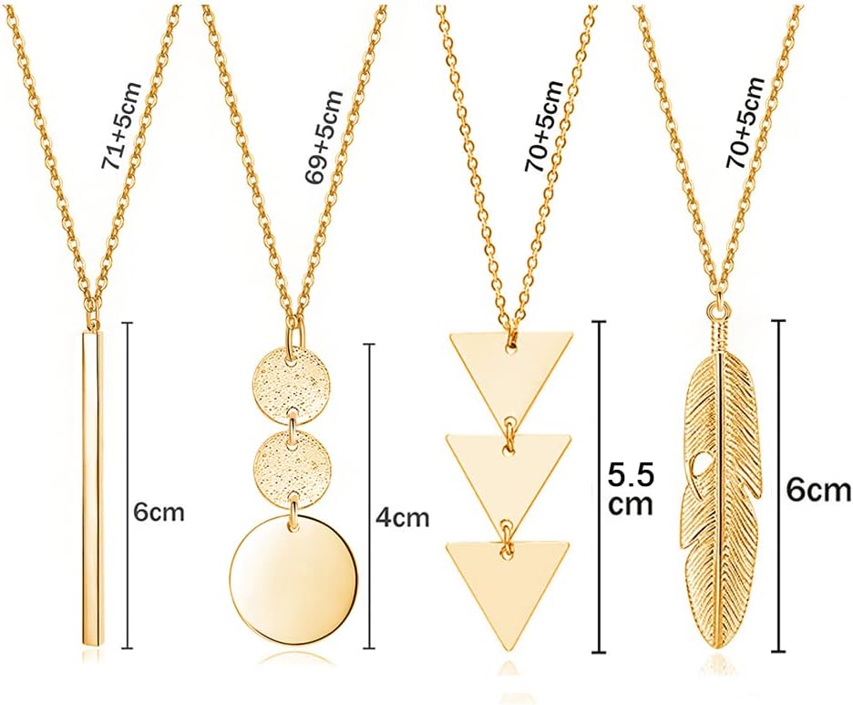 YQZIYOU Collares largos para mujer, collar con colgante de moda, ba...