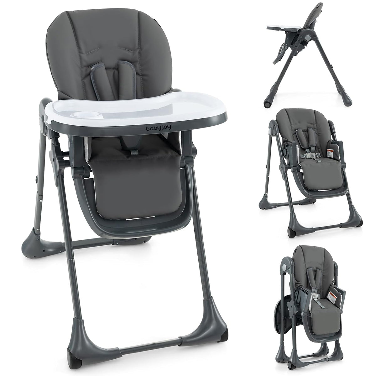 BABY JOY Silla alta convertible para bebés y niños pequeños, altura...