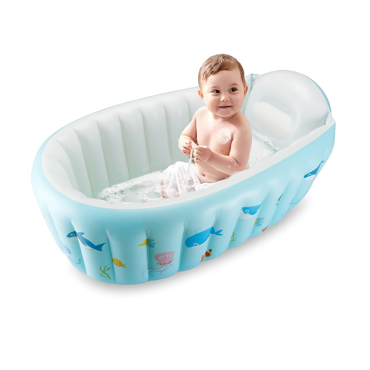 PandaEar Bañera inflable del bebé, bañera portátil del viaje con la...